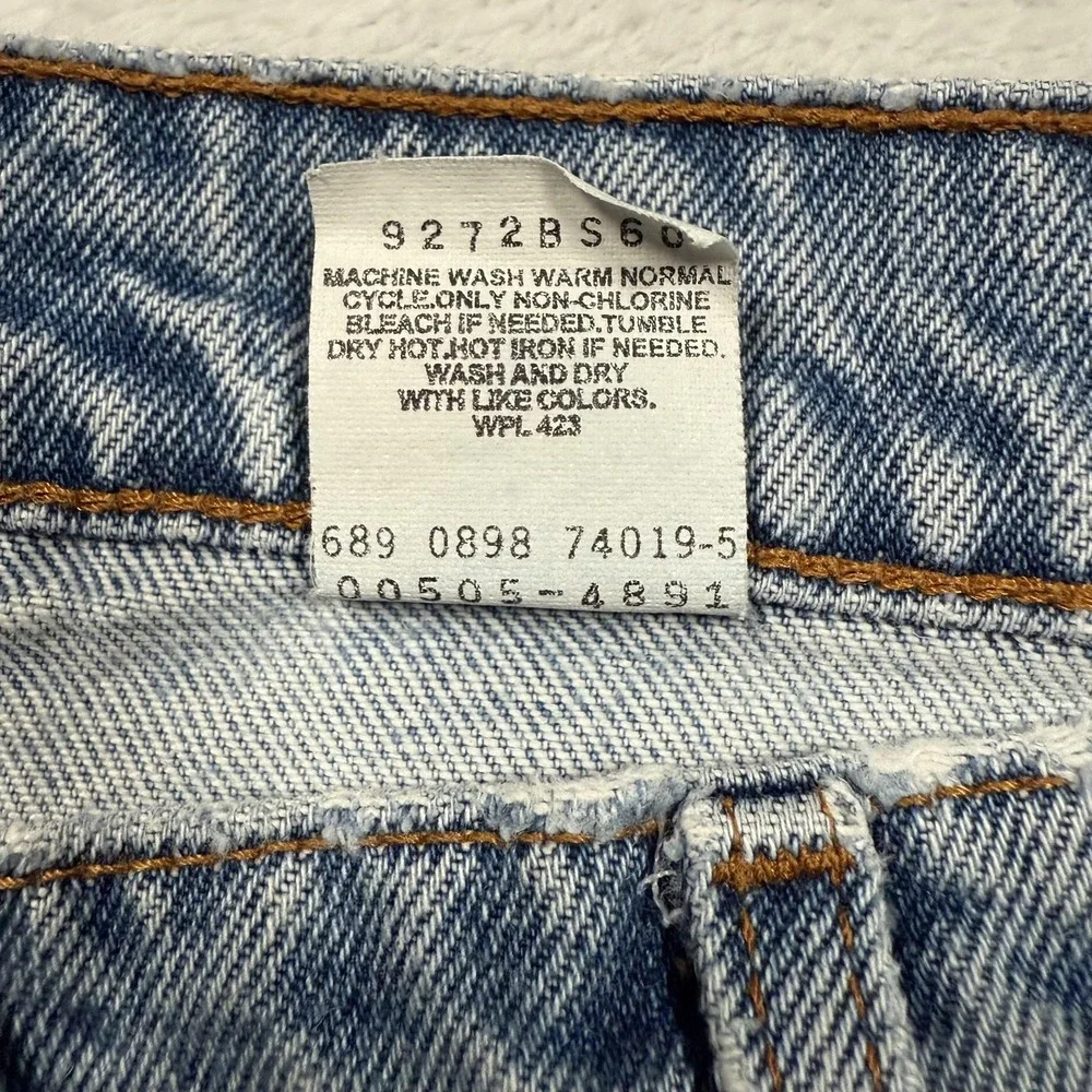 Levis 505 Jeans Mens 40x30 Blue Regular Fit Medium Wash Denim Vintage‎ 98 USA